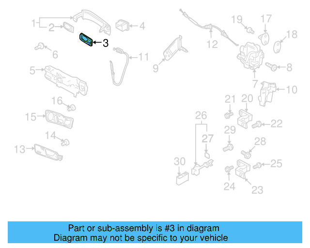 Handle, Outside Seal 5N0-837-211-D-9B9 - View 6