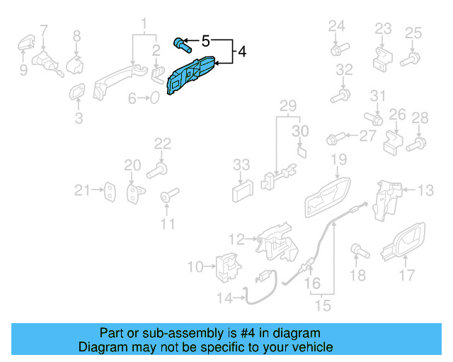 Exterior Door Handle Base 5N0-837-885-H - View 31