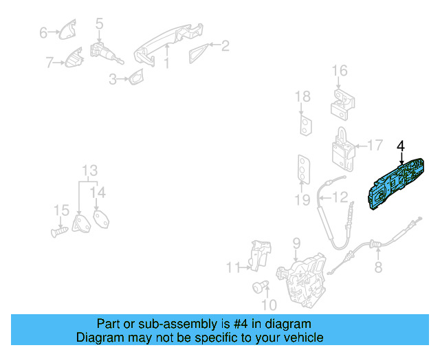 Exterior Door Handle Base 5N0-837-885-H - View 39