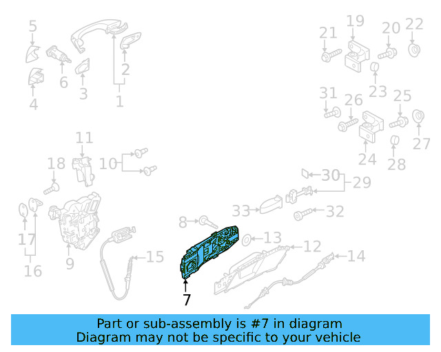 Exterior Door Handle Base 5N0-837-885-H - View 7