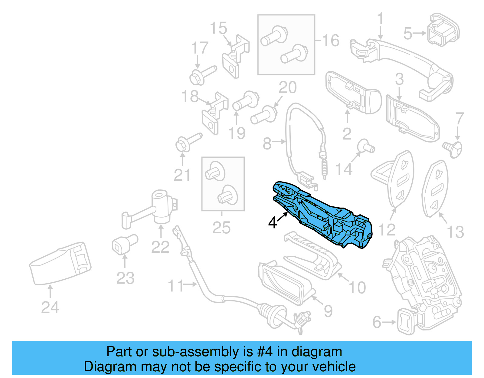 Exterior Door Handle Base 5N0-839-885-H - View 69