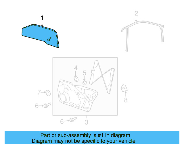 Door Glass 5N0-845-201 - View 3