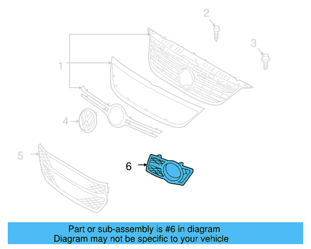 Outer Grille 5N0-853-666-A-9B9 - View 3