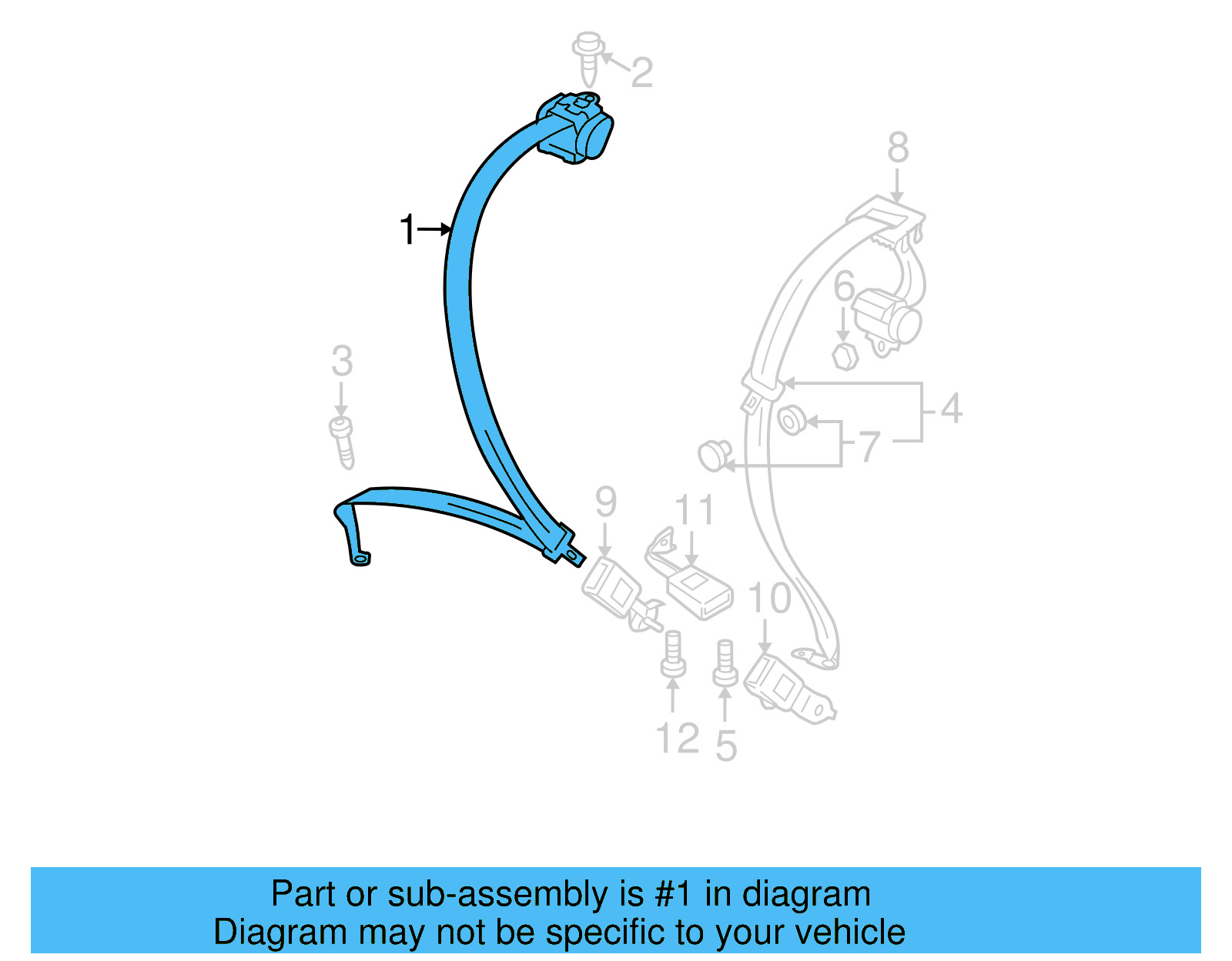 Lap & Shoulder Belt 5N0-857-806-B-RAA