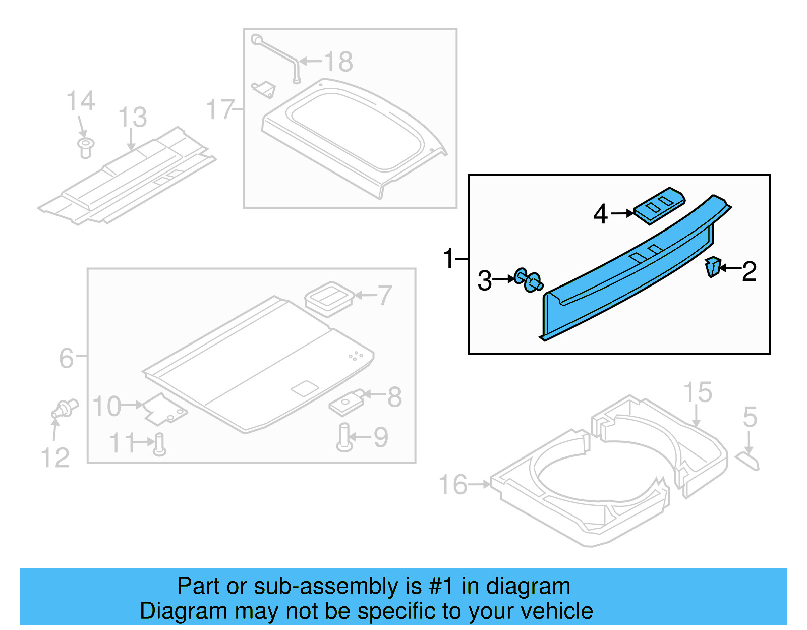 Rear Trim 5N0-863-459-B-82V - View 2