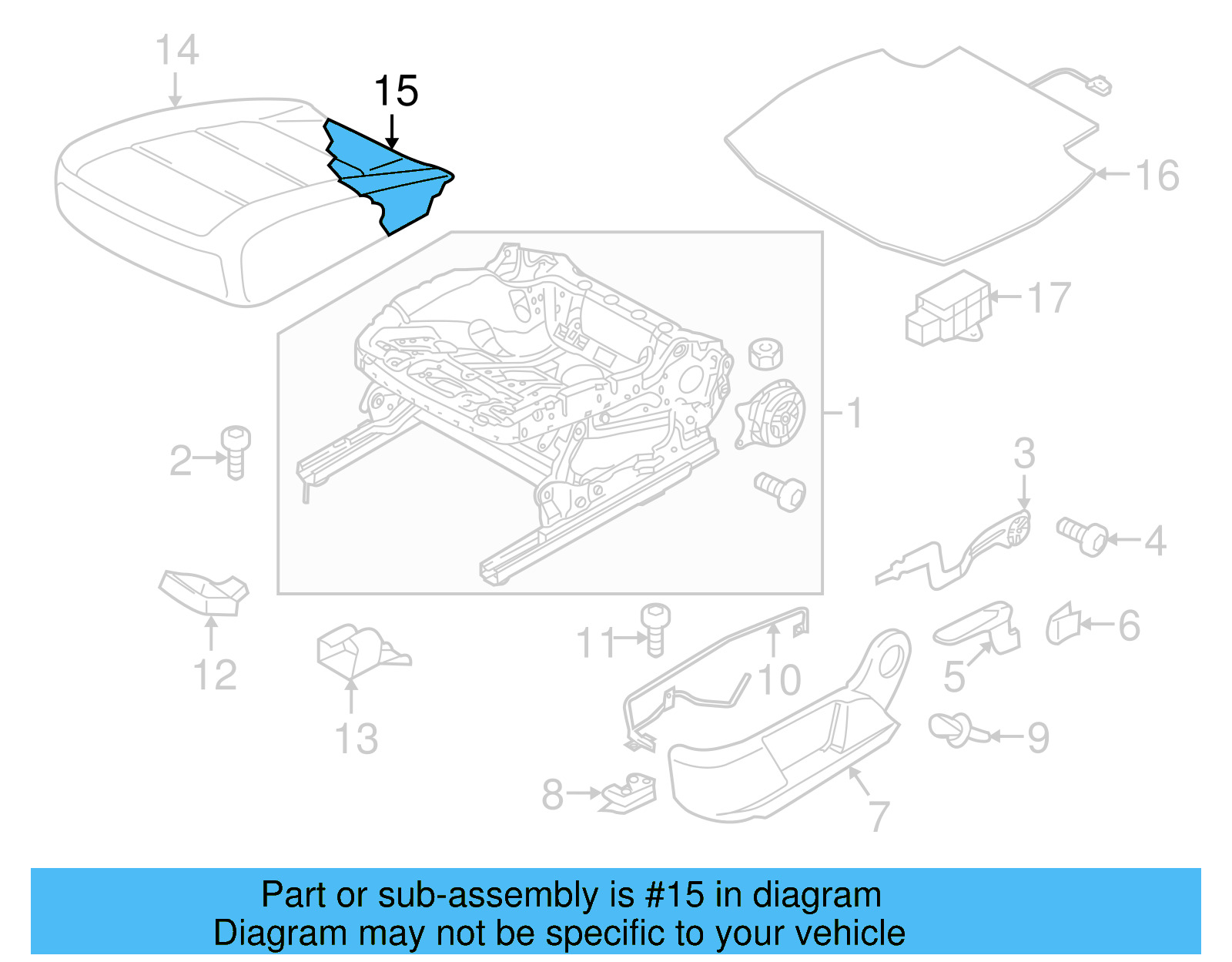 Seat Cushion Pad 5N0-881-375-P - View 5
