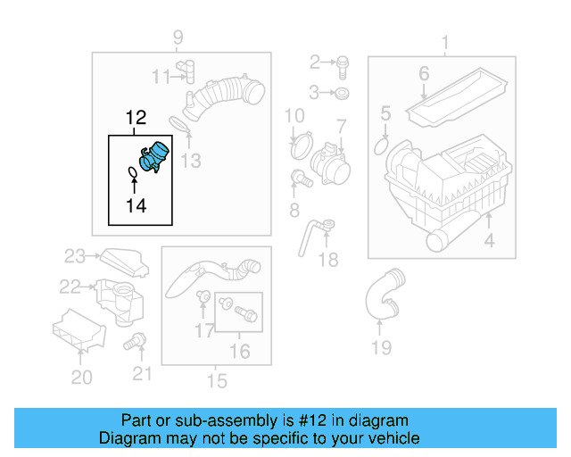 Engine Air Intake Hose 1K0-129-627-C - View 105