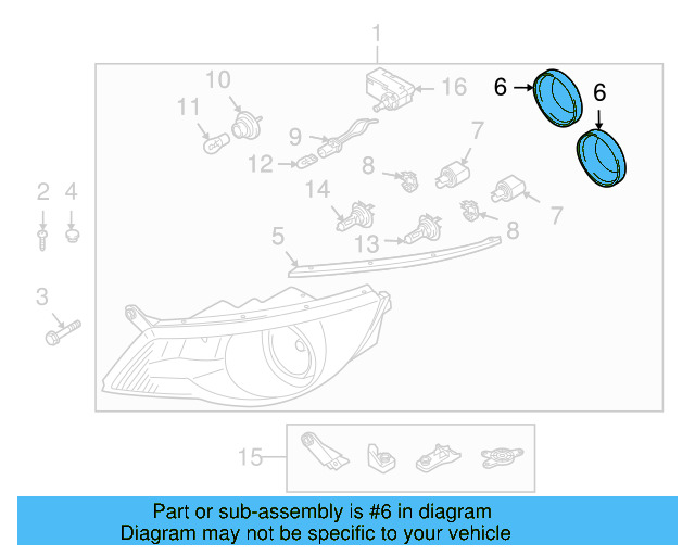 Rear Cap 5N0-941-607 - View 2
