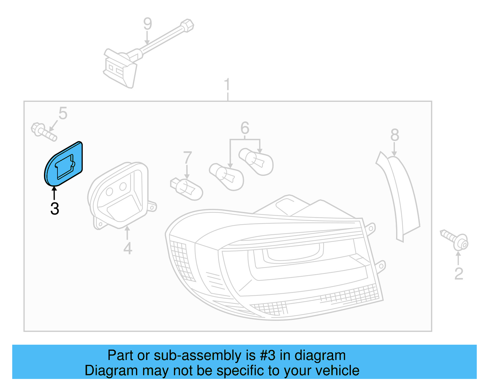 Tail Lamp Assembly Gasket 5N0-945-191-E