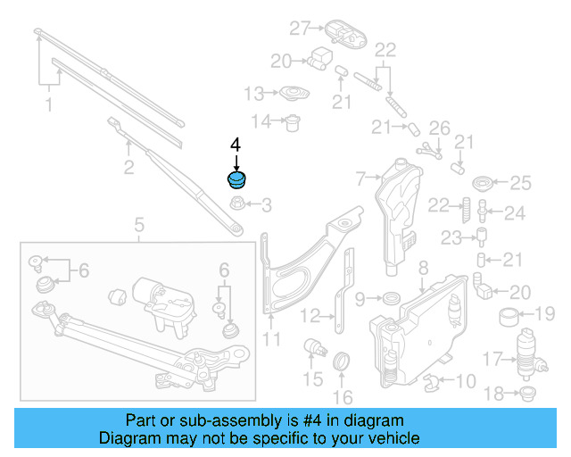 Wiper Arm Cap 5N0-955-205-9B9 - View 41