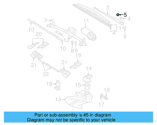 Wiper Arm Cap 5N0-955-205-9B9 - View 36