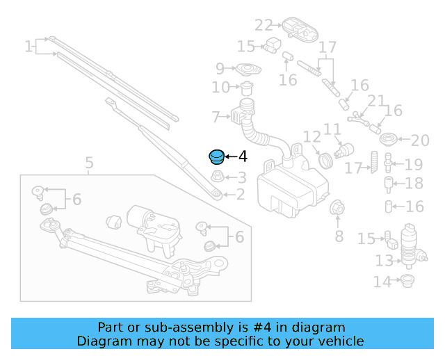 Wiper Arm Cap 5N0-955-205-9B9 - View 28