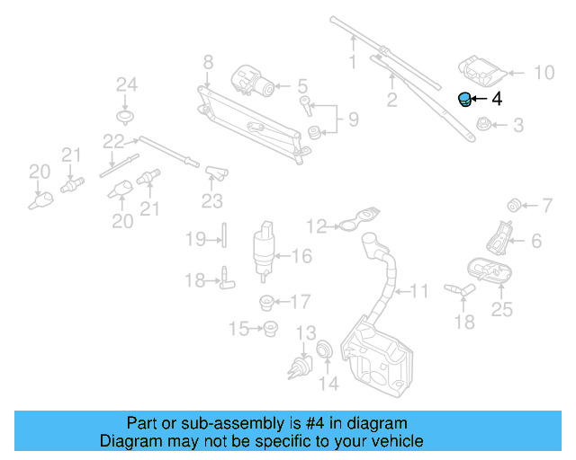 Wiper Arm Cap 5N0-955-205-9B9 - View 25