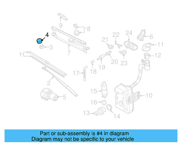 Wiper Arm Cap 5N0-955-205-9B9 - View 24