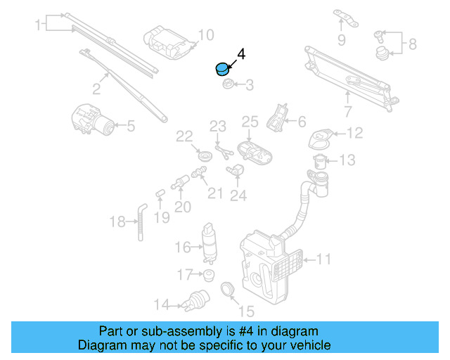 Wiper Arm Cap 5N0-955-205-9B9 - View 18