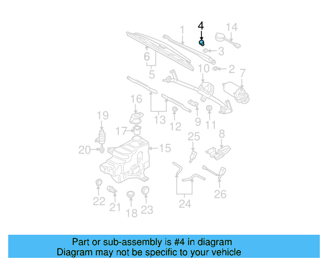 Wiper Arm Cap 5N0-955-205-9B9 - View 65