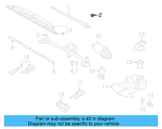 Wiper Arm Cap 5N0-955-205-9B9 - View 75