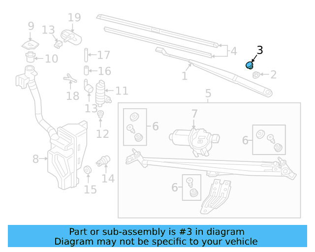 Wiper Arm Cap 5N0-955-205-9B9 - View 7