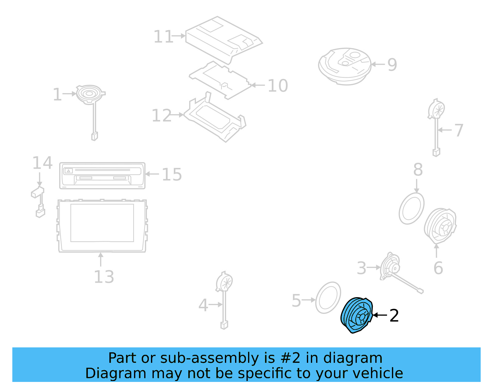 Front Dr Speaker 5NA-035-454-A - View 2
