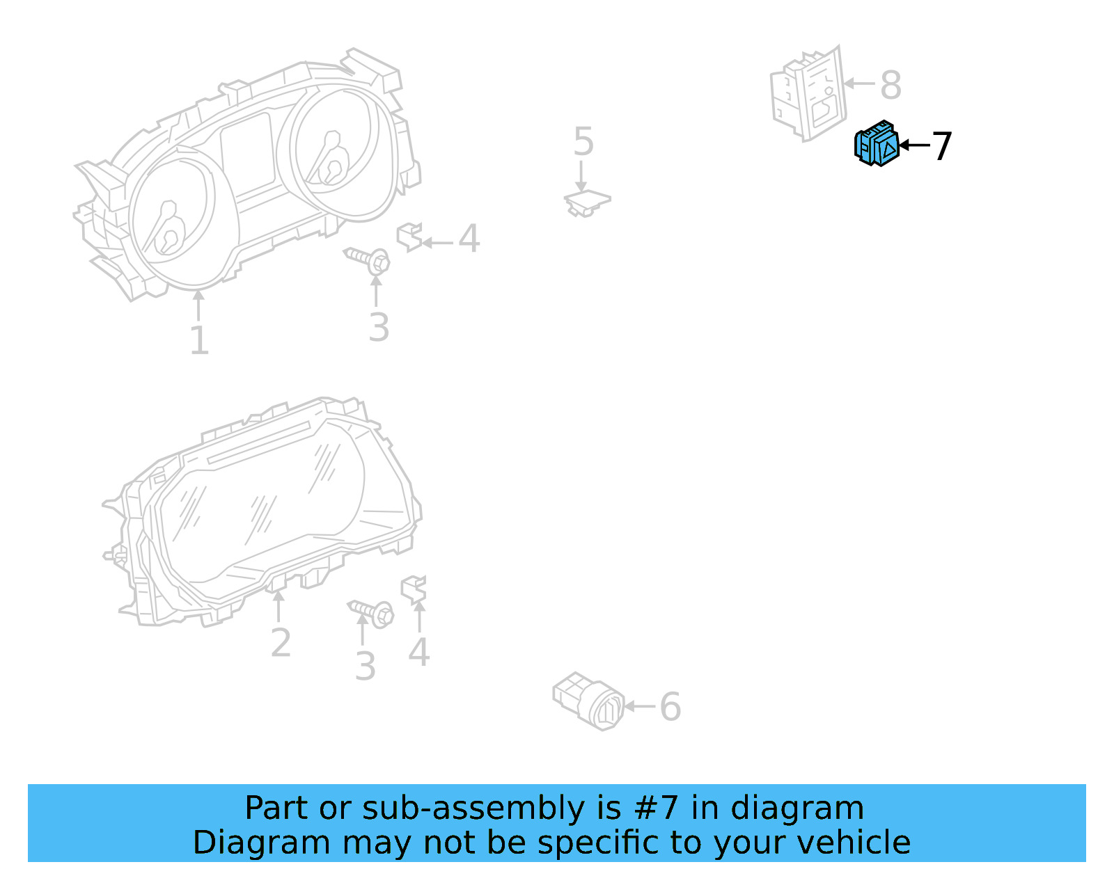 Hazard Switch 5NA-953-509-DYM - View 5