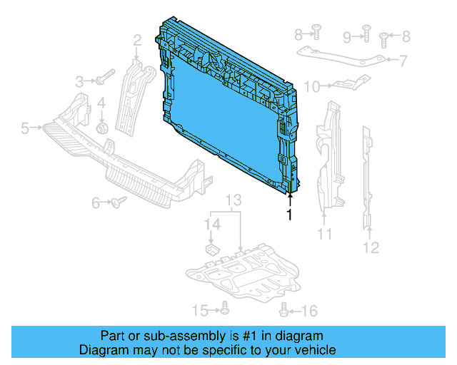 Radiator Support 5NN-805-588-K - View 4
