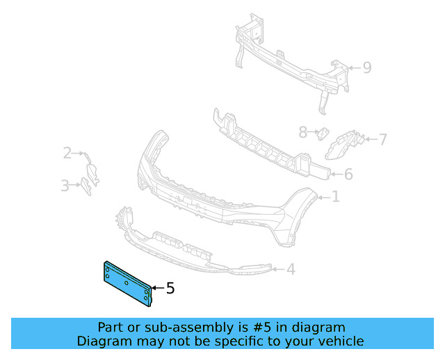 License Bracket 5NN-807-287-T-9B9 - View 4