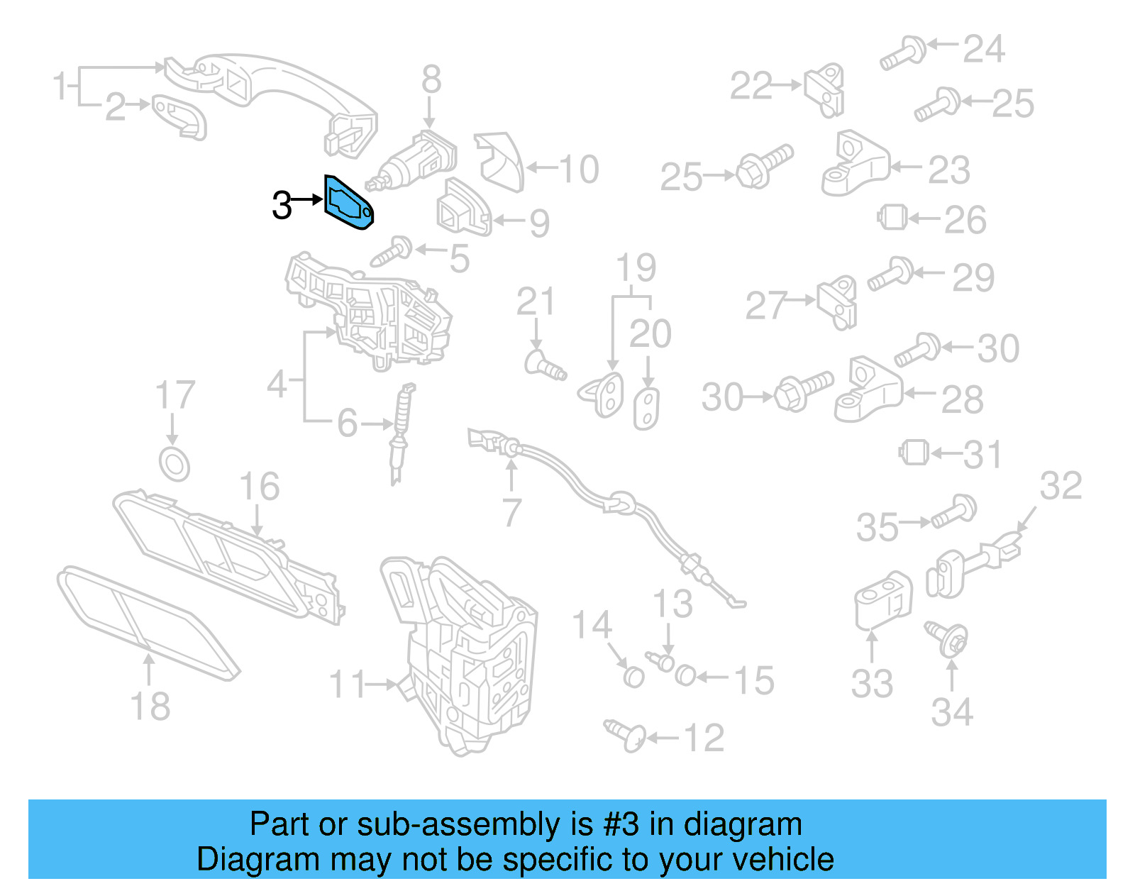 Handle, Outside Gasket 5NN-837-210-A-9B9