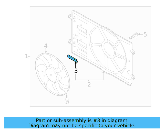 Radiator Shutter Assembly 5Q0-121-223-F
