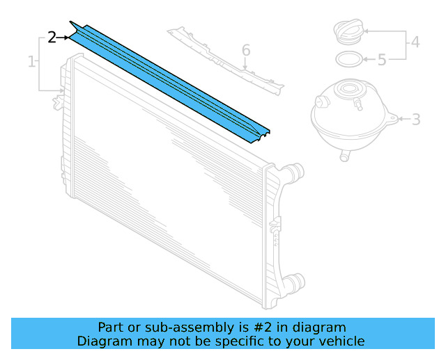 Radiator Upper Seal 5Q0-121-345-C - View 15