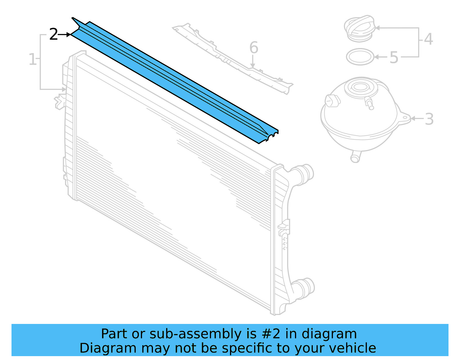 Radiator Upper Seal 5Q0-121-345-C - View 32