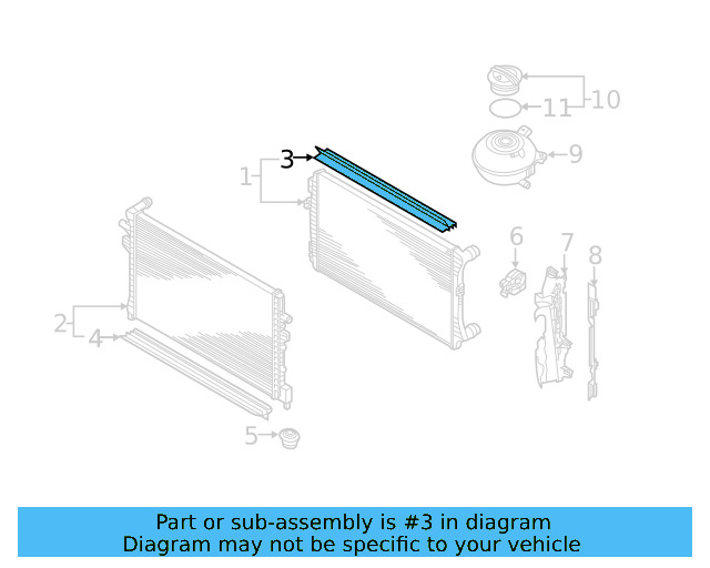 Radiator Upper Seal 5Q0-121-345-C - View 30