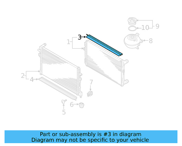 Radiator Upper Seal 5Q0-121-345-C - View 29