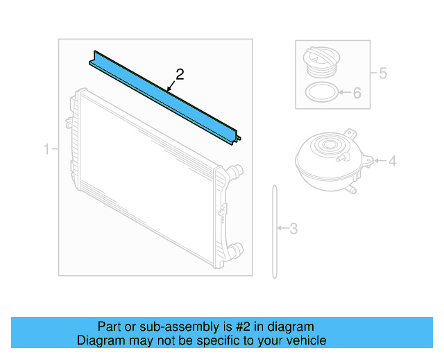 Radiator Upper Seal 5Q0-121-345-C - View 16