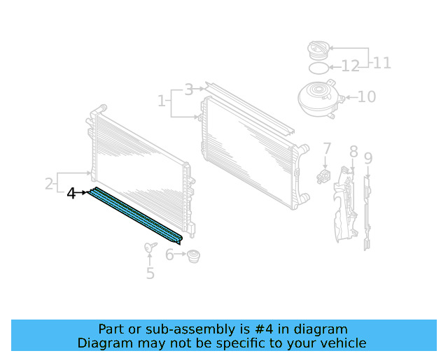 Radiator Lower Seal 5Q0-121-345-H - View 21