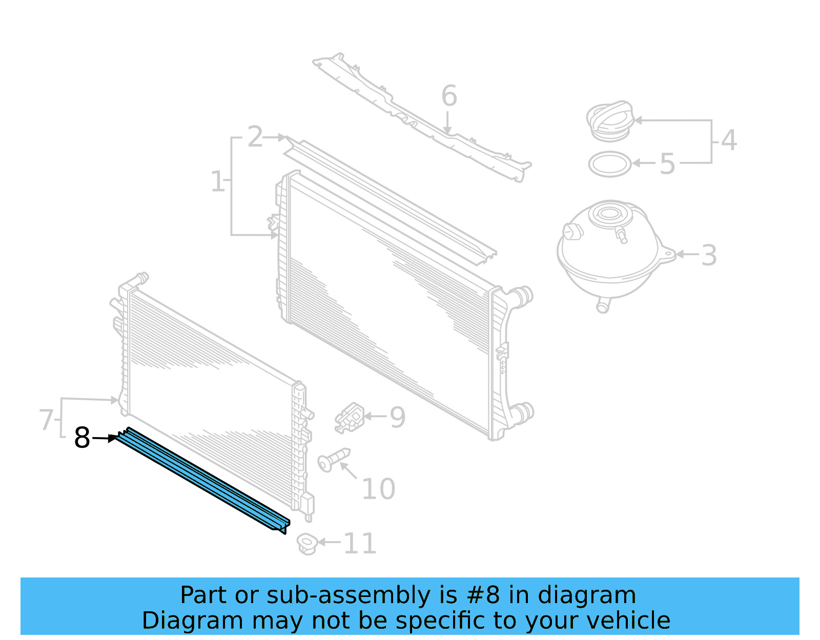 Auxiliary Radiator Gasket 5Q0-121-345-J - View 2