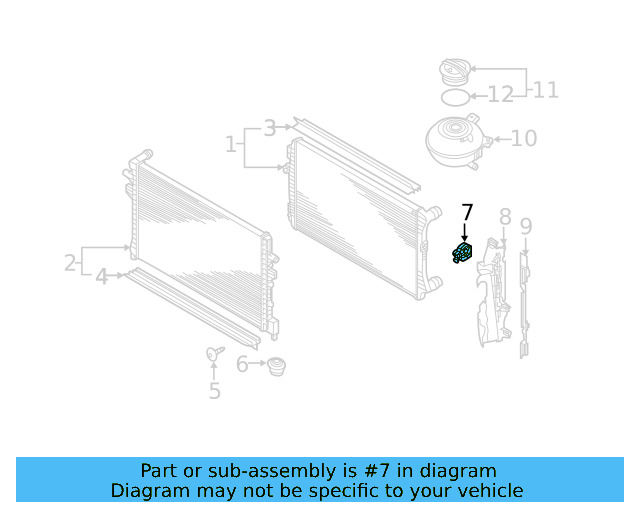 Radiator Bracket 5Q0-121-367-F - View 10
