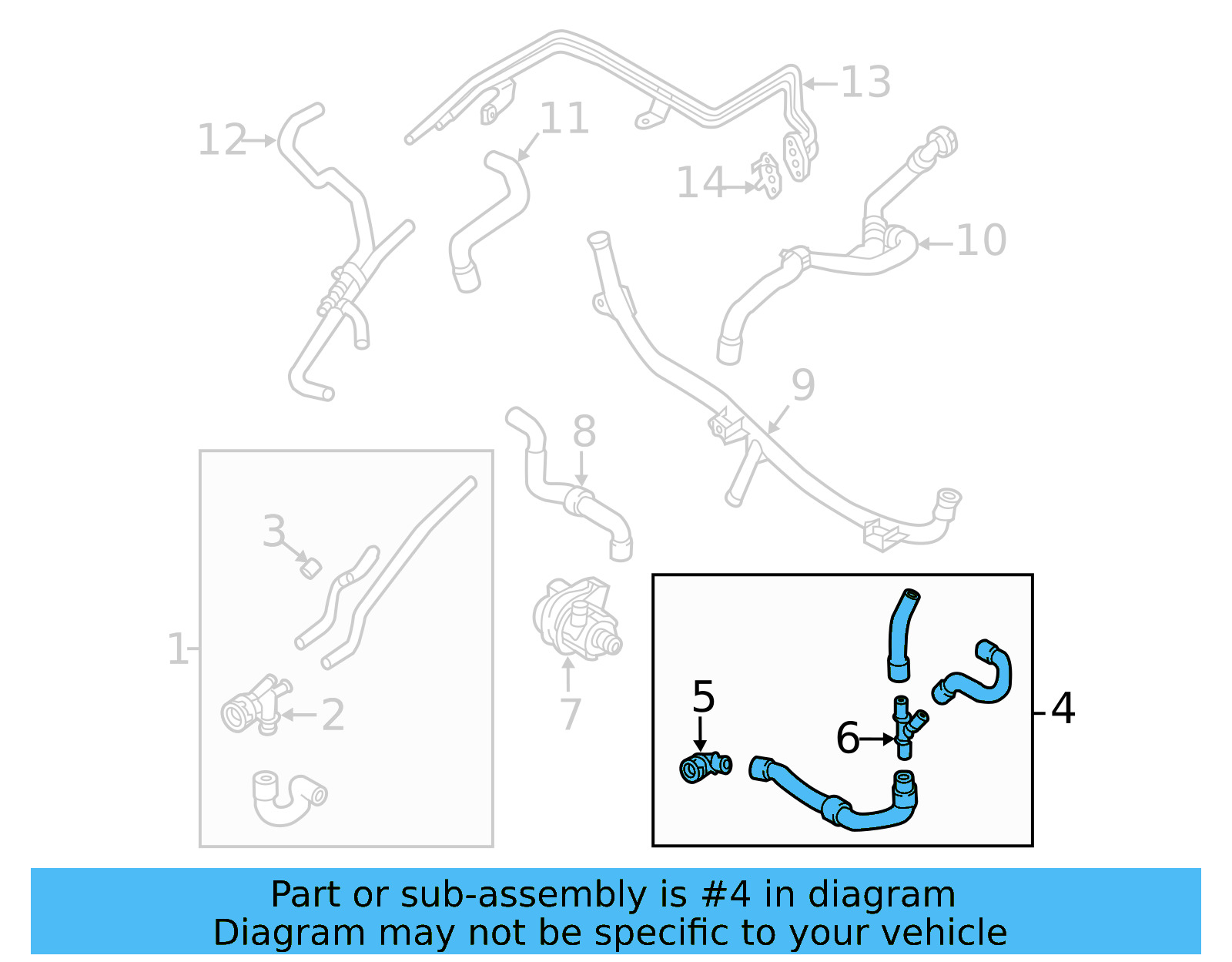 Lower Hose 5Q0-122-051-BD - View 3