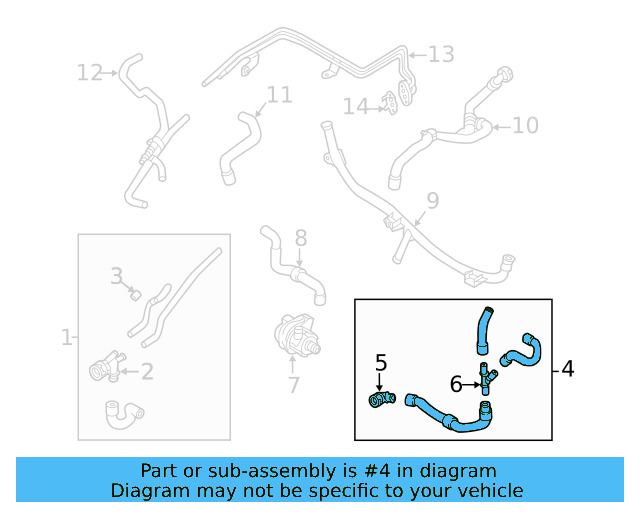 Radiator Coolant Hose 5QM-122-051-T