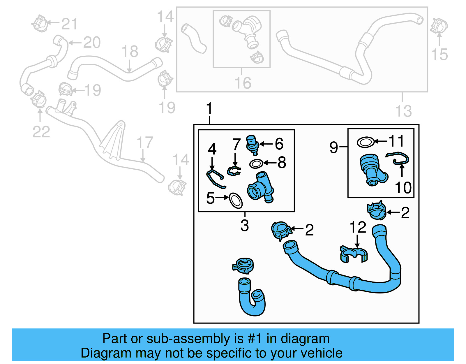 Lower Hose 5Q0-122-051-EB - View 7