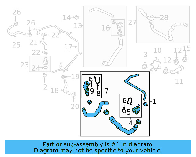Upper Hose 5Q0-122-101-GS - View 8