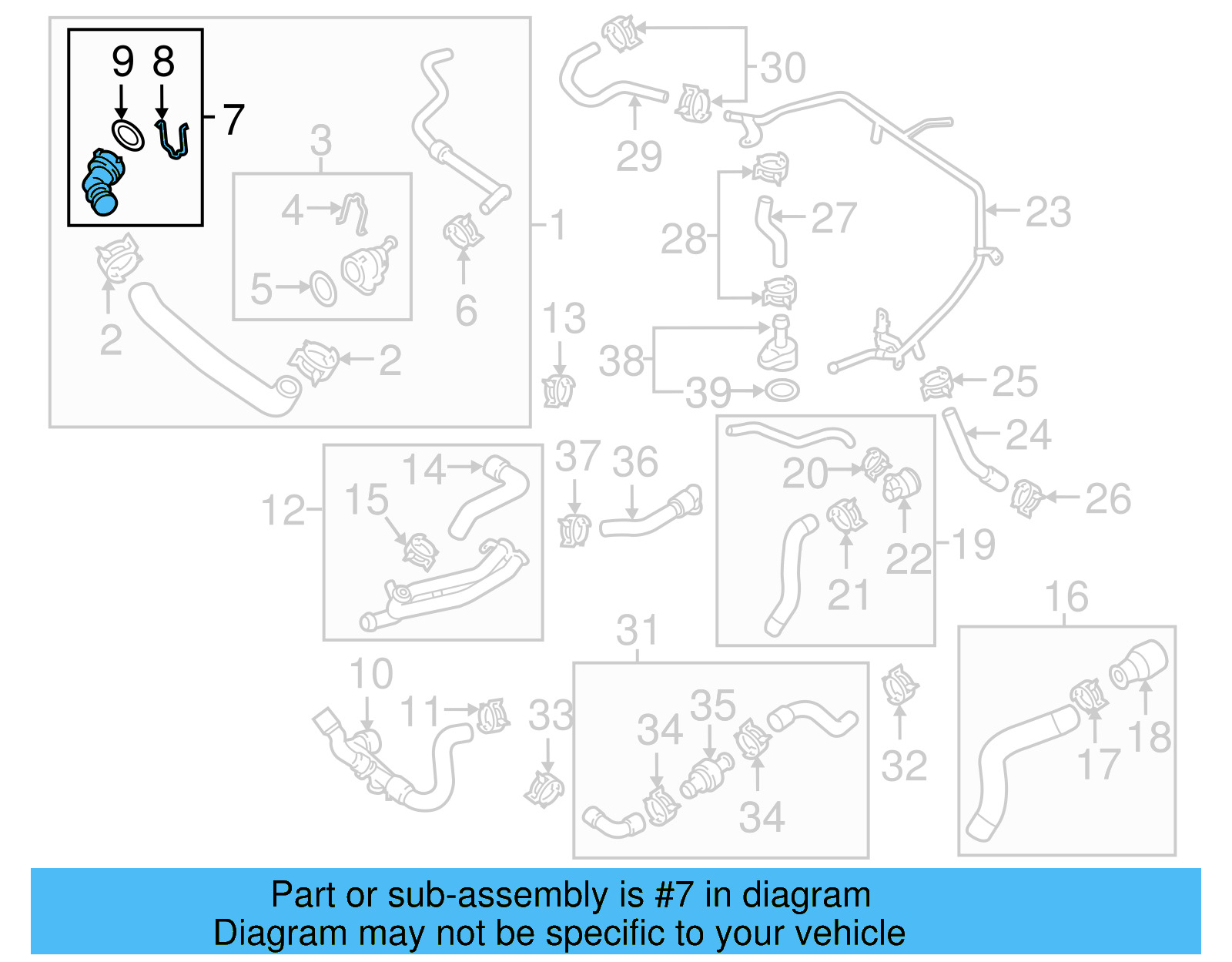 Upper Hose Coupling 5Q0-122-291-AA - View 56