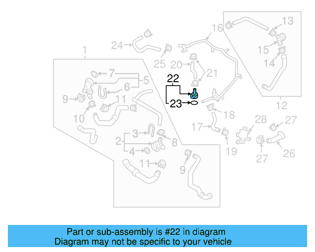 Center Hose Coupling 5Q0-122-291-BB - View 27