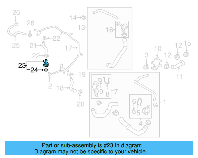 Center Hose Coupling 5Q0-122-291-BB - View 29