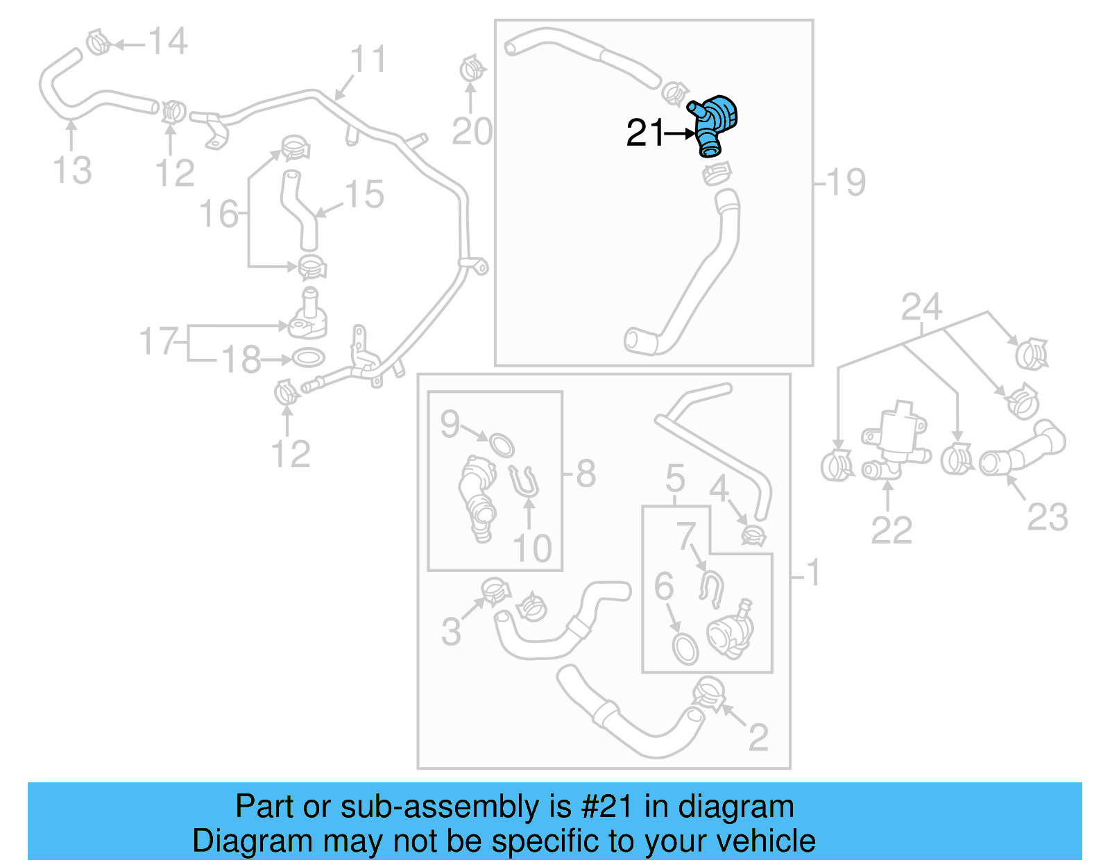 Center Hose Coupling 5Q0-122-291-BB - View 36