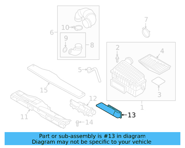 Intake Tube 5Q0-129-618-N - View 18