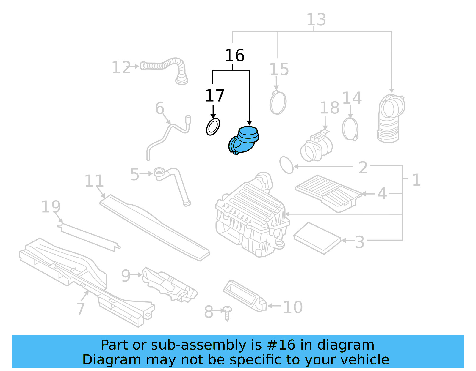 Engine Air Intake Hose Adapter 5Q0-129-635-T - View 7