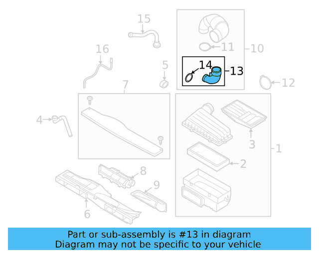 Intake Pipe 5Q0-129-635-T - View 5