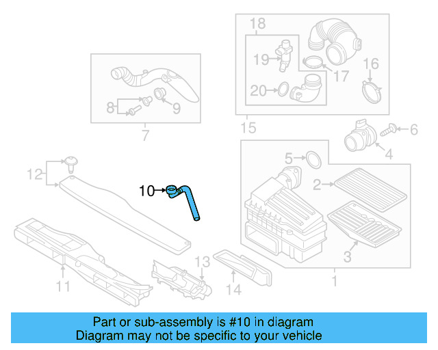 Drain Hose 5Q0-129-637-C - View 13