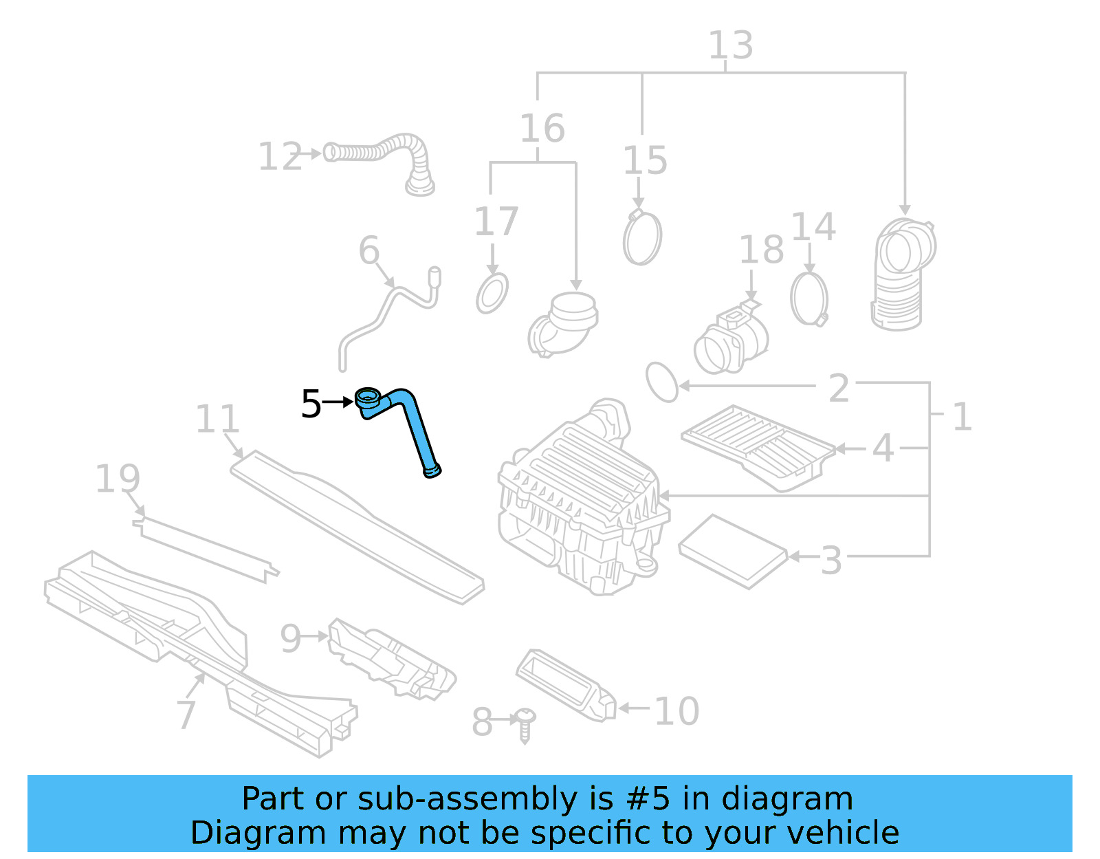 Drain Hose 5Q0-129-637-C - View 15