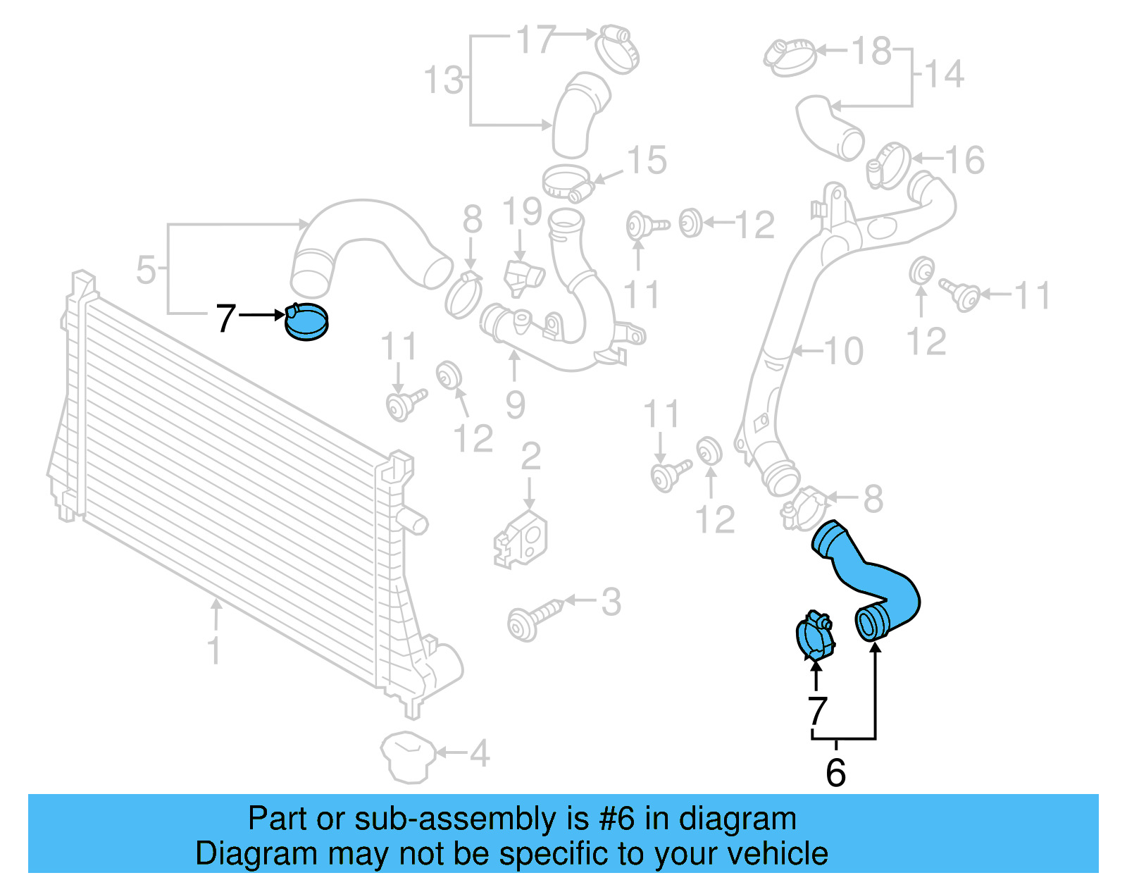 Front Hose 5Q0-145-832-D - View 6